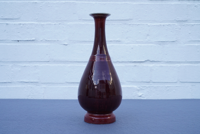 A Chinese pear-shaped 'langyao' vase, 19th C.