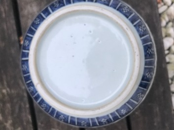 A Chinese blue, white and underglaze red yuhuchunping vase, Qianlong