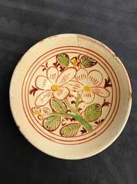 Two Chinese polychrome Cizhou bowls with floral designs, Jin/Yuan