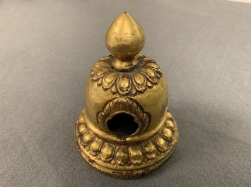 Five bronze votive Buddhist objects, Tibet and Nepal, 18/19th C.