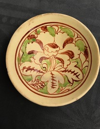 Two Chinese polychrome Cizhou bowls with floral designs, Jin/Yuan