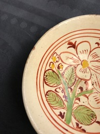 Two Chinese polychrome Cizhou bowls with floral designs, Jin/Yuan