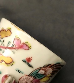 A collection of Chinese famille rose cups and saucers, Yongzheng/Qianlong
