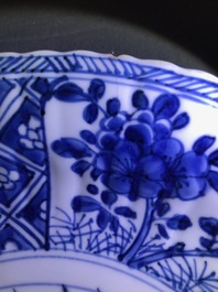 Sept pi&egrave;ces en porcelaine de Chine bleu et blanc, rouge de fer et de style Imari, Kangxi/Qianlong