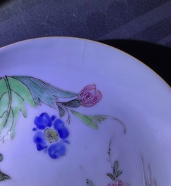 A collection of Chinese famille rose cups and saucers, Yongzheng/Qianlong