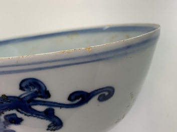 Een collectie divers Chinees blauw-wit porselein, Ming