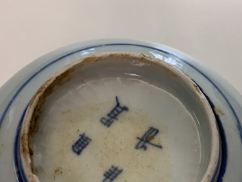 Een collectie divers Chinees blauw-wit porselein, Ming