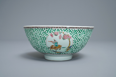 A Chinese famille rose relief-decorated bowl, Yongzheng