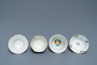 Eight Chinese wine cups, 19/20th C.