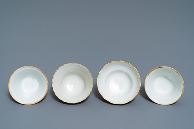 Eight Chinese wine cups, 19/20th C.