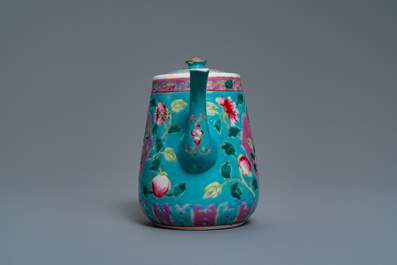 A Chinese famille rose jug and cover for the Straits or Peranakan market, 19th C.