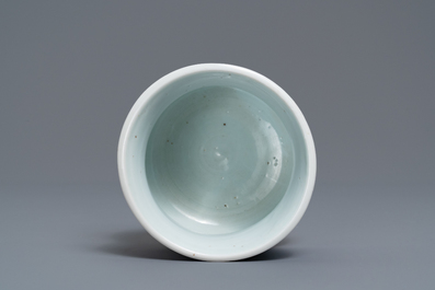 A Chinese blue and white censer with figures in a landscape, Kangxi