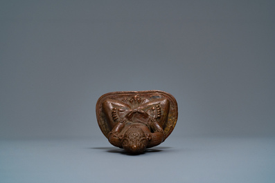 Een Chinese bronzen figuur van Boeddha Amithayus, 17/18e eeuw