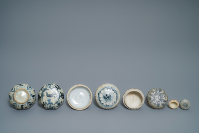 A collection of Chinese blue and white Swatow wares, Ming