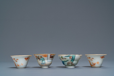 Eight Chinese wine cups, 19/20th C.