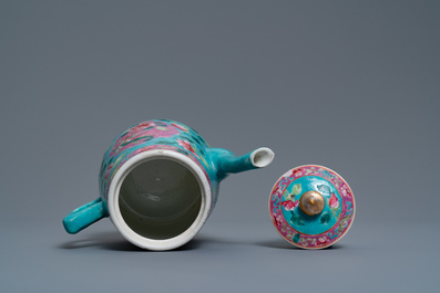 A Chinese famille rose jug and cover for the Straits or Peranakan market, 19th C.