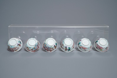 A Chinese famille rose 18-piece tea service, Yongzheng