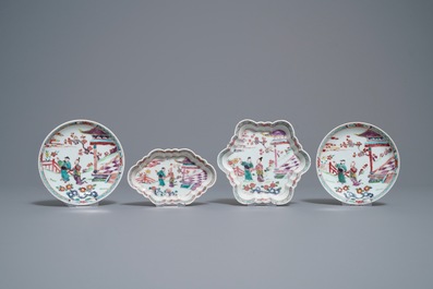 A Chinese famille rose 18-piece tea service, Yongzheng