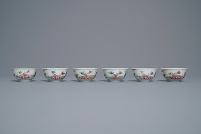 A Chinese famille rose 18-piece tea service, Yongzheng
