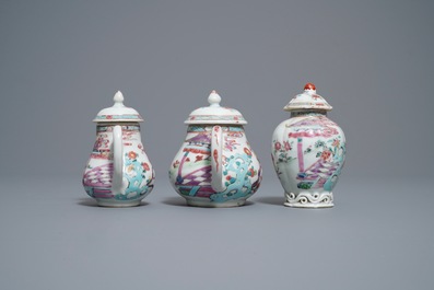 A Chinese famille rose 18-piece tea service, Yongzheng