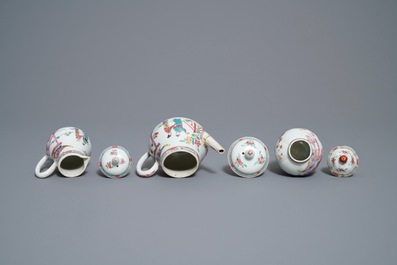 A Chinese famille rose 18-piece tea service, Yongzheng
