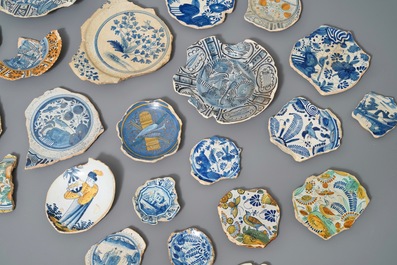 Une collection de fragments en majolique, Pays-Bas, 16&egrave;me et apr&egrave;s