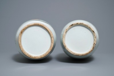 Four Chinese famille rose vases, 19/20th C.
