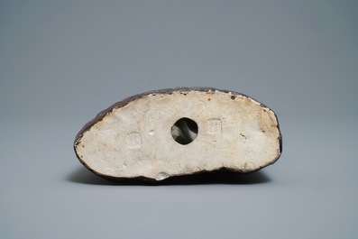 A Chinese famille rose 'two boys' group, impressed seal marks, Republic