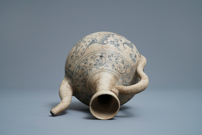 An Annamese blue and white kendi with fish, Vietnam, 15/16th C.