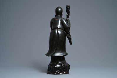Une grande figure de Shoulao en laque de Chine, Fujian, R&eacute;publique