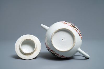 A Chinese famille rose and gilt Meissen-style 17-piece tea service, Qianlong