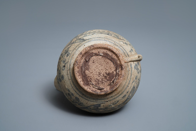 An Annamese blue and white kendi with fish, Vietnam, 15/16th C.