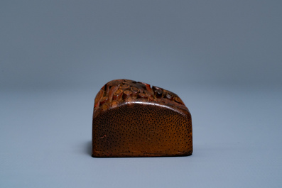 A Chinese natural form bamboo root seal, Republic