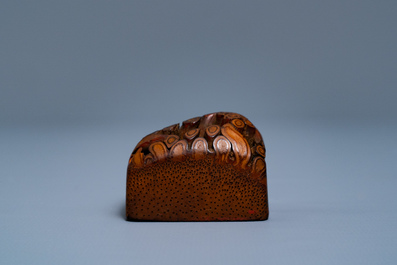 A Chinese natural form bamboo root seal, Republic