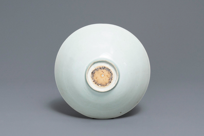 A Chinese qingbai bowl with underglaze design, Song