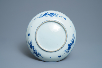 A fine Chinese blue and white 'river landscape' charger, Jiajing