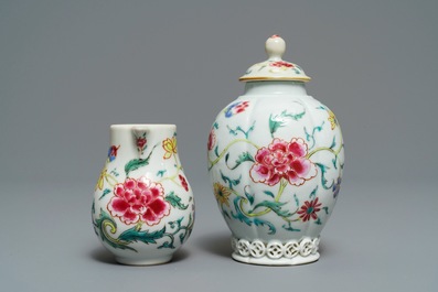 Un service &agrave; th&eacute; en porcelaine de Chine famille rose, Qianlong