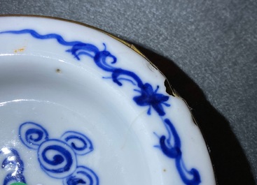 A large Chinese blue and white Vietnamese market 'Bleu de Hue' teapot with qilins, 19th C.