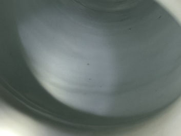 A Chinese blue and white sleeve vase depicting the legendary Zhang Xian, Transitional period