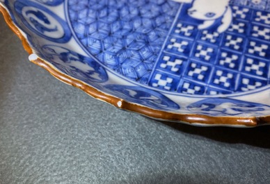 A Chinese blue and white Japanese market ko-sometsuke 'hare' dish, Chongzhen