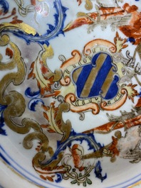 A Chinese verte-Imari Portuguese market dish with the arms of Ataide, ca. 1720