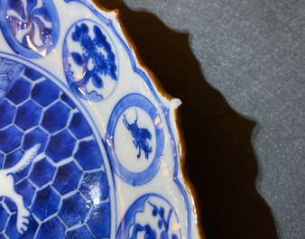 A Chinese blue and white Japanese market ko-sometsuke 'hare' dish, Chongzhen
