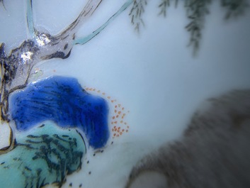 Une assiette en porcelaine de Chine famille verte, marque et &eacute;poque de Yongzheng