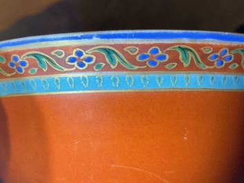 A Chinese Thai market Bencharong bowl, 19th C.