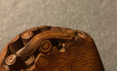 A Chinese natural form bamboo root seal, Republic