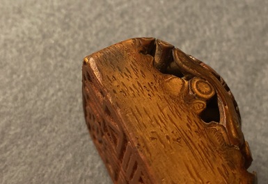 A Chinese natural form bamboo root seal, Republic