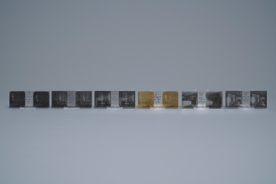 Une collection de photos sur plaques de verres st&eacute;reo de sc&egrave;nes chinoises, d&eacute;but du 20&egrave;me