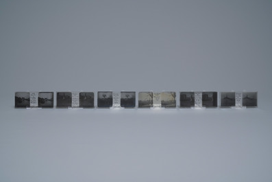Une collection de photos sur plaques de verres st&eacute;reo de sc&egrave;nes chinoises, d&eacute;but du 20&egrave;me