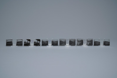 Une collection de photos sur plaques de verres st&eacute;reo de sc&egrave;nes chinoises, d&eacute;but du 20&egrave;me