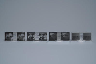 Une collection de photos sur plaques de verres st&eacute;reo de sc&egrave;nes chinoises, d&eacute;but du 20&egrave;me